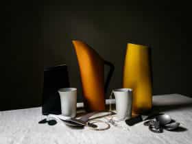 water jugs, cups and jewellery