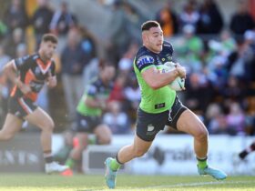 Nick Cotric takes on the Wests Tigers in 2022.