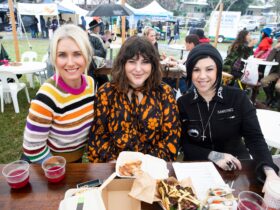 Magdalena Roze, Julia Busuttil Nishimura and Shannon Martinez at Sample Food Festival 2022
