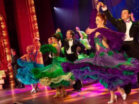 Strictly Ballroom cast in costume